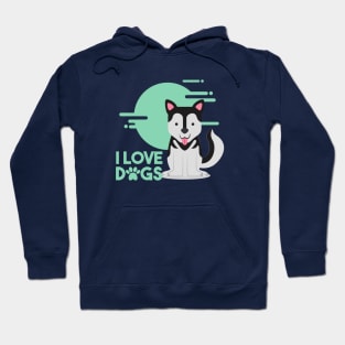 I love dogs. Husky Hoodie